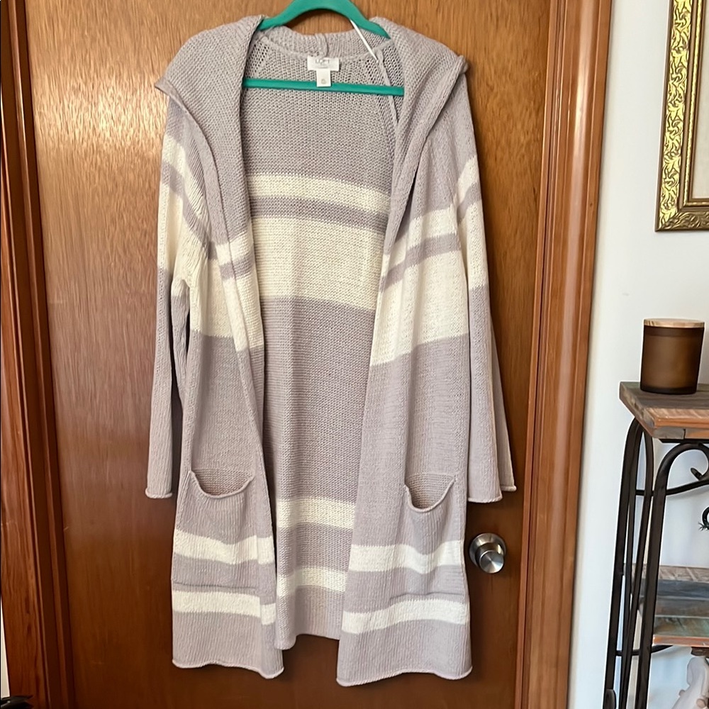 Loft Outlet Lounge Cozy Hooded Cardigan Sweater